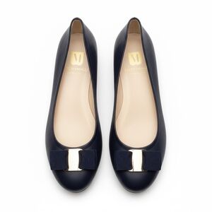 New Bruno Magli Women's Mina Bow Italian Leather Ballet Flats Classic Luxury